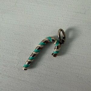 Tiffany & Co. Silver and Tiffany Green Candy Cane Pendant